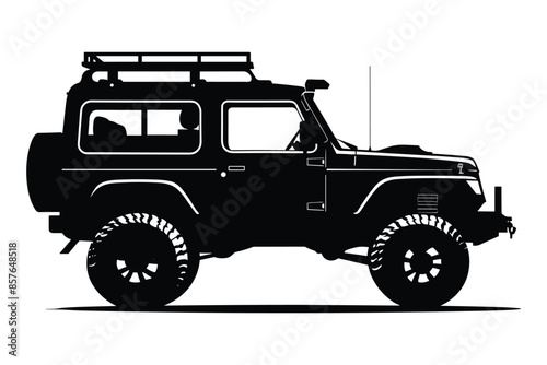 Off road vehicle silhouette vector