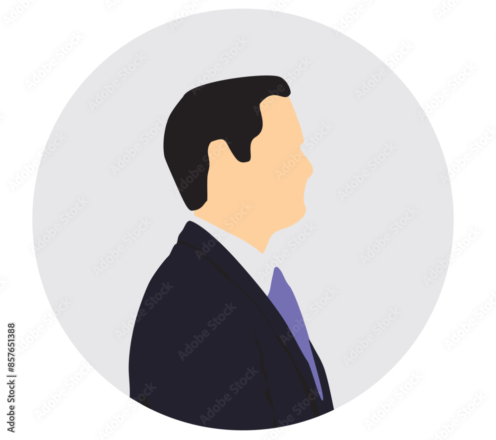 businessman profile side face avatar businessman profile side face avatar