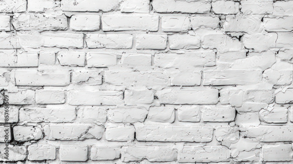 A brick wall with a lot of cracks and holes. Generate AI image A brick wall with a lot of cracks and holes. Generate AI image