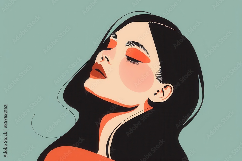 authentic portrait of a woman embracing her natural beauty minimalist makeup illustration authentic portrait of a woman embracing her natural beauty minimalist makeup illustration