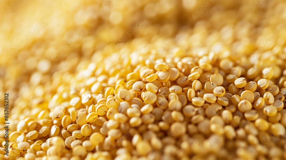 Closeup of a pile of golden quinoa grains Closeup of a pile of golden quinoa grains