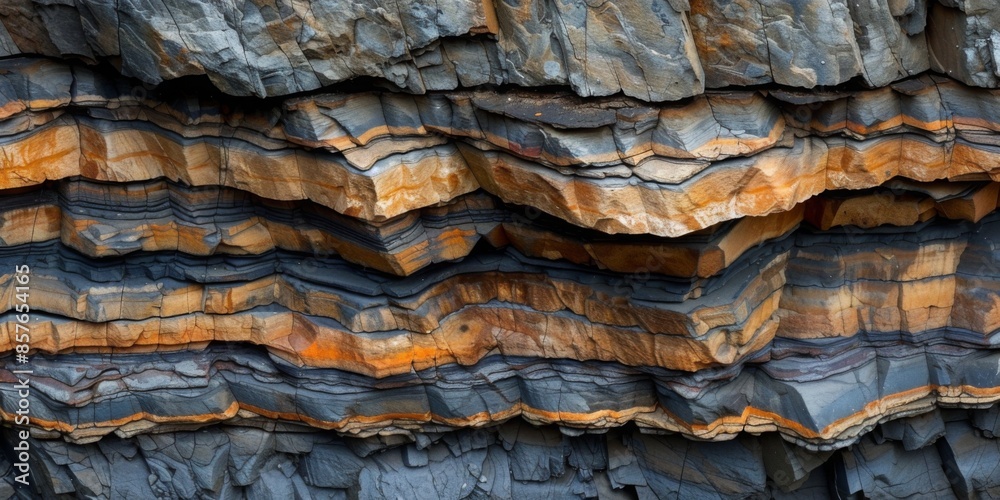 Patterns in a rock face showing geological layers Patterns in a rock face showing geological layers