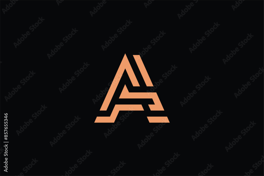 letter A maze logo, letter A puzzle logo, letter A gaming logo, letter A triangle logo
