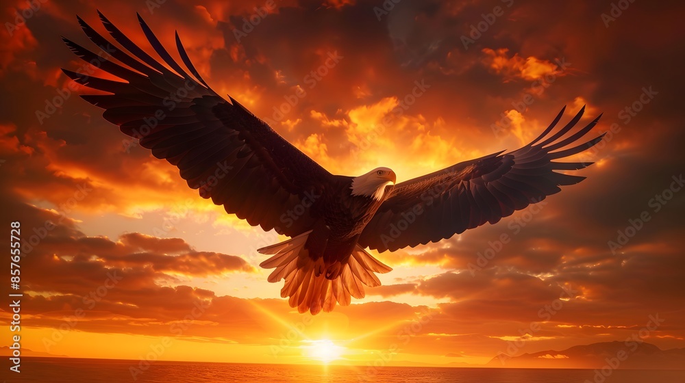 Obraz premium Bald eagle front. 