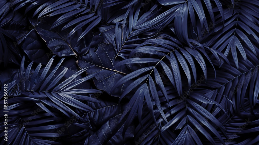 Vibrant Hyperrealistic Tropical Leaf Nature Pattern on Dark Background Vibrant Hyperrealistic Tropical Leaf Nature Pattern on Dark Background
