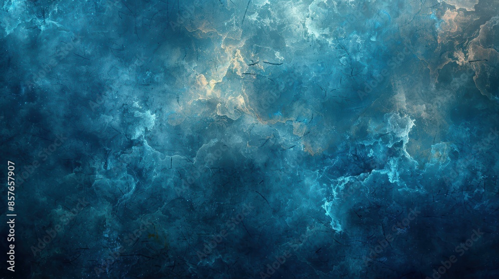 Vibrant blue grunge texture background with intricate patterns and light effects.