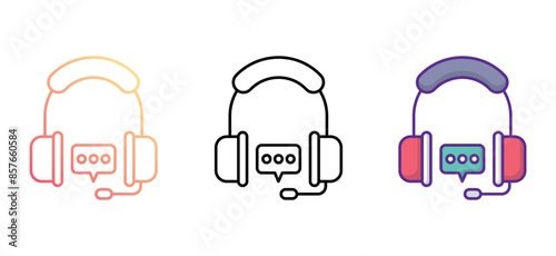 Customer Service icon design with white background stock illustration