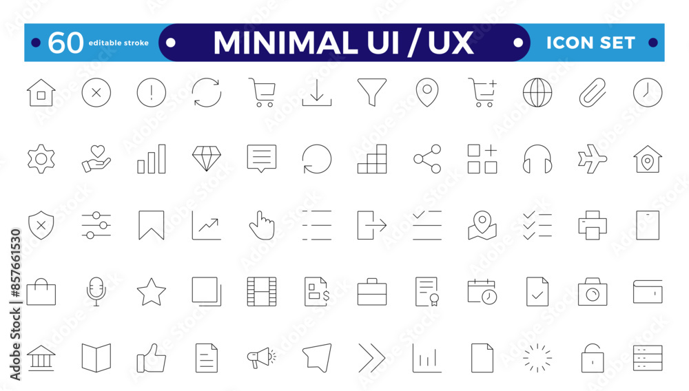 Best collection of ui ux icon set, user interface icon set collection.Basic User Interface Essential Set.Line Outline Icons. For App, Web, Print. Editable stroke outline icon.
Best collection of ui ux icon set, user interface icon set collection.Basic User Interface Essential Set.Line Outline Icons. For App, Web, Print. Editable stroke outline icon.