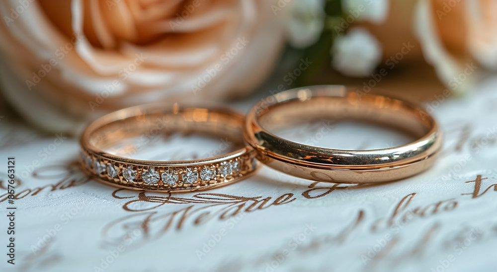 elegant wedding ring invitation background with flower elegant wedding ring invitation background with flower