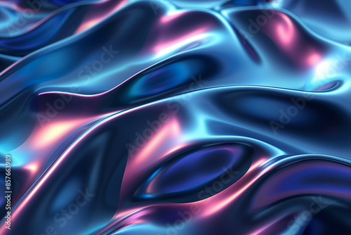 A blue and purple abstract image with a lot of curves and swirls. The image has a futuristic and modern feel to it