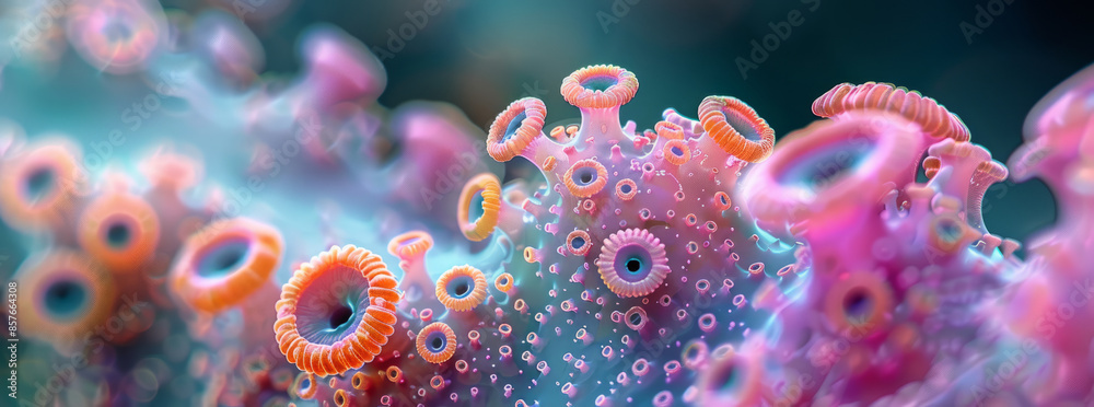 close-up of a fractale in a plant.generative ai close-up of a fractale in a plant.generative ai