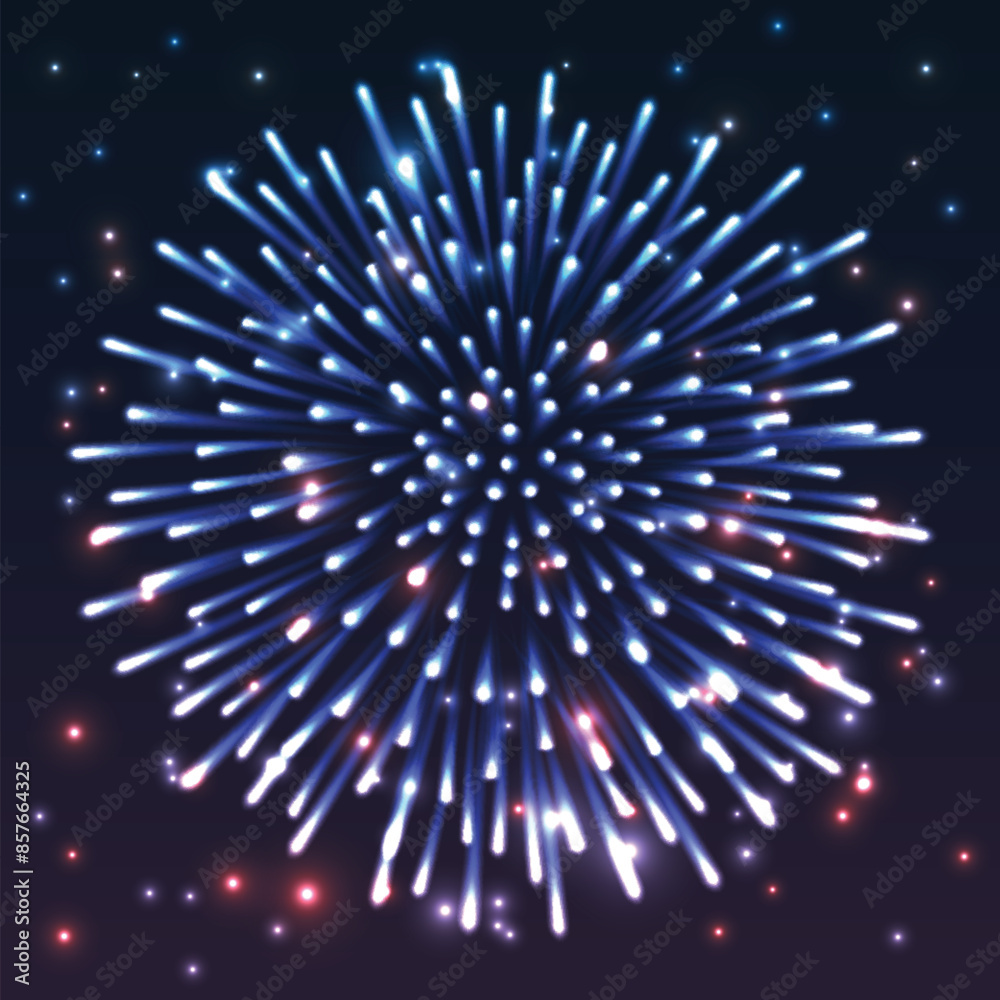 Bright blue fireworks exploding in the night sky Bright blue fireworks exploding in the night sky