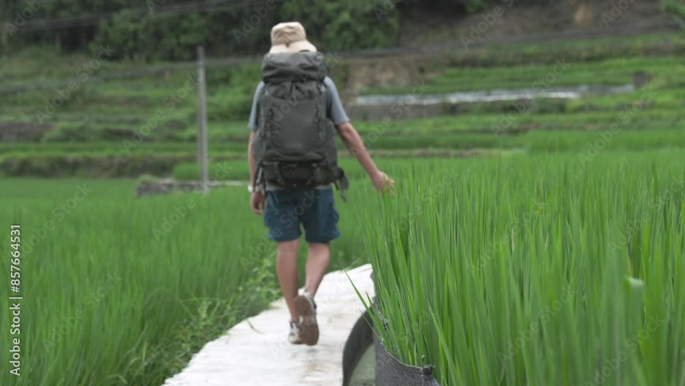 Traveler walking in Guizhou China. Traveler walking in Guizhou China.