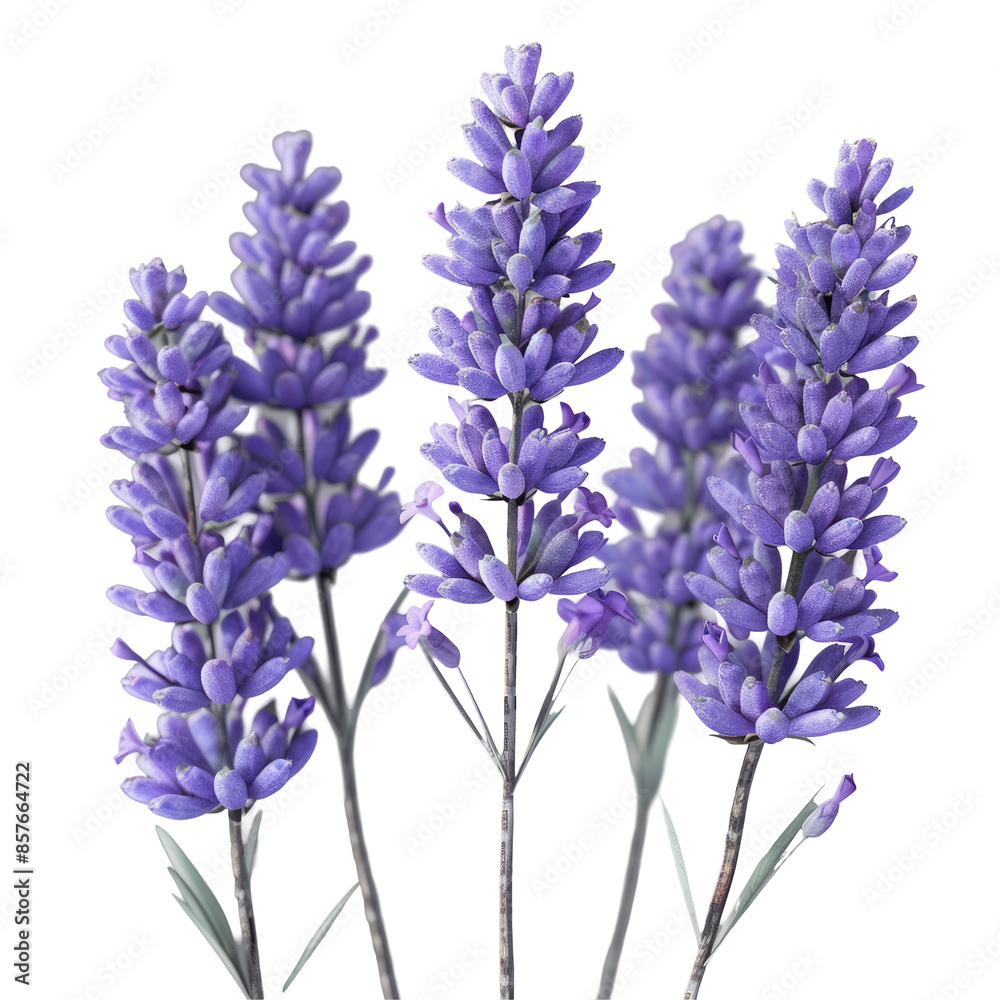 Macro shot of lavender flowers isolated on a transparent background with full depth of field. Macro shot of lavender flowers isolated on a transparent background with full depth of field.