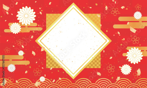  A beautiful background with Japanese patterns.