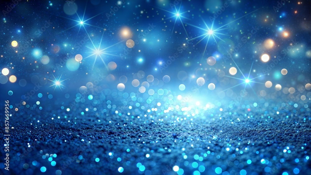 Fototapeta premium Blue sparkle glitter abstract background. Abstract blue sparkle glitter background. 