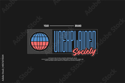 Vector streetwear style concept modern graphic tee design templates ideas
