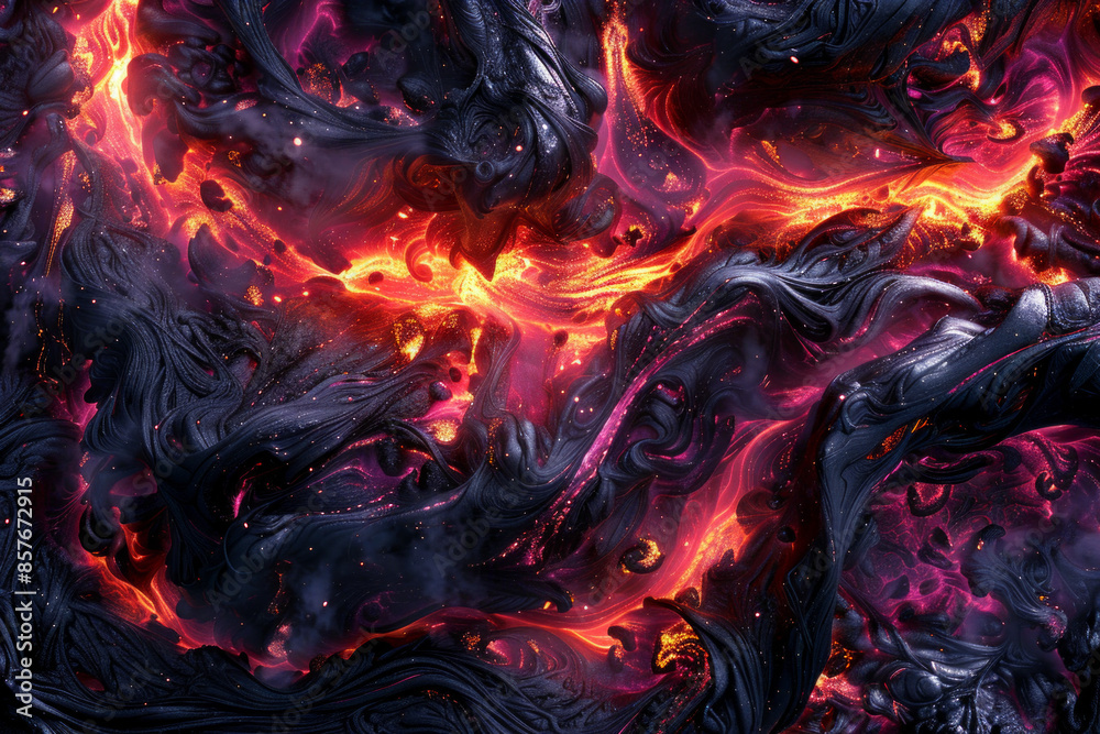 Patterns formed by flowing lava, symbolizing the raw and dynamic energy of creativity. Patterns formed by flowing lava, symbolizing the raw and dynamic energy of creativity.