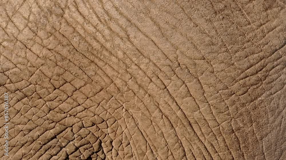 Close up detail of an elephants thick skin with deep folds and wrinkles Close up detail of an elephants thick skin with deep folds and wrinkles