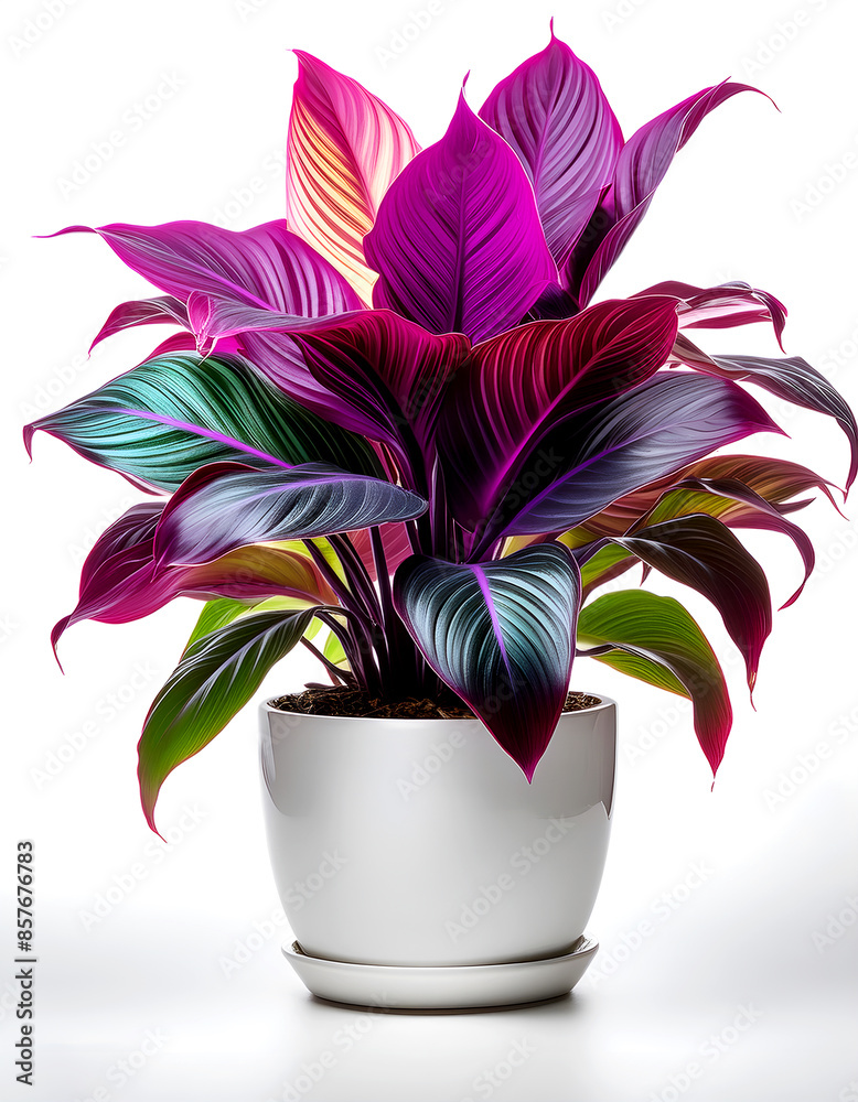 Indoor plant in a pot isolated on white background Indoor plant in a pot isolated on white background