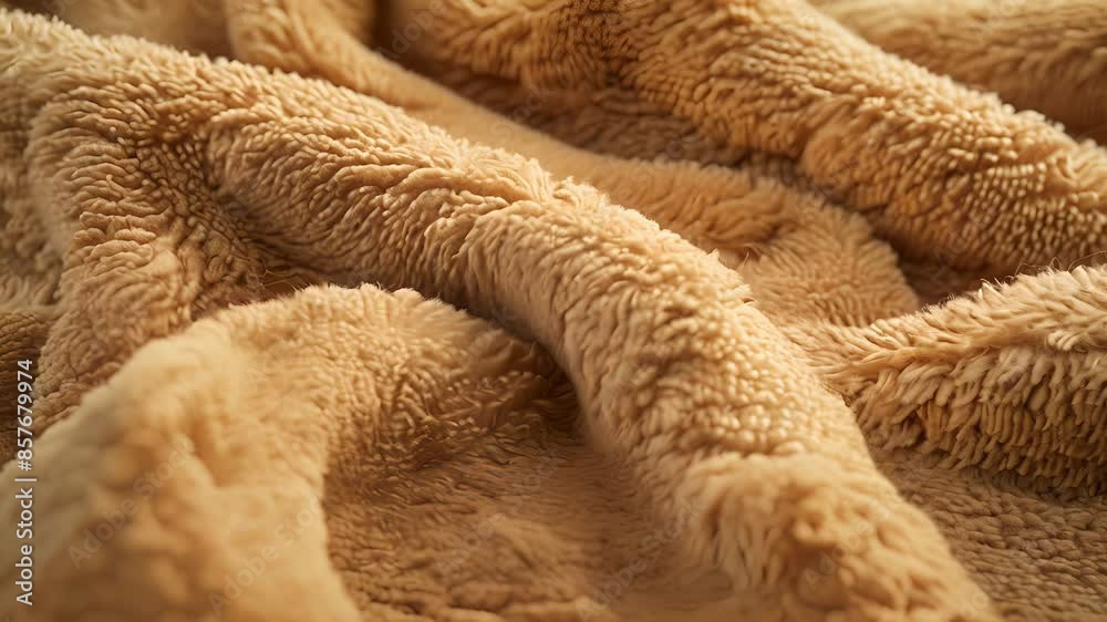 The fabric is thick and fluffy like touching a bears fur. The fabric is thick and fluffy like touching a bears fur.