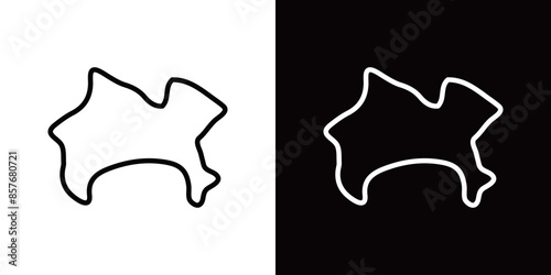 シンプルな日本の神奈川県のラインアイコン