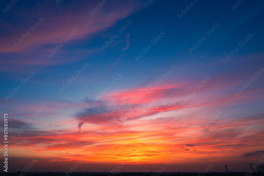夕焼けの巻層雲 夕焼けの巻層雲