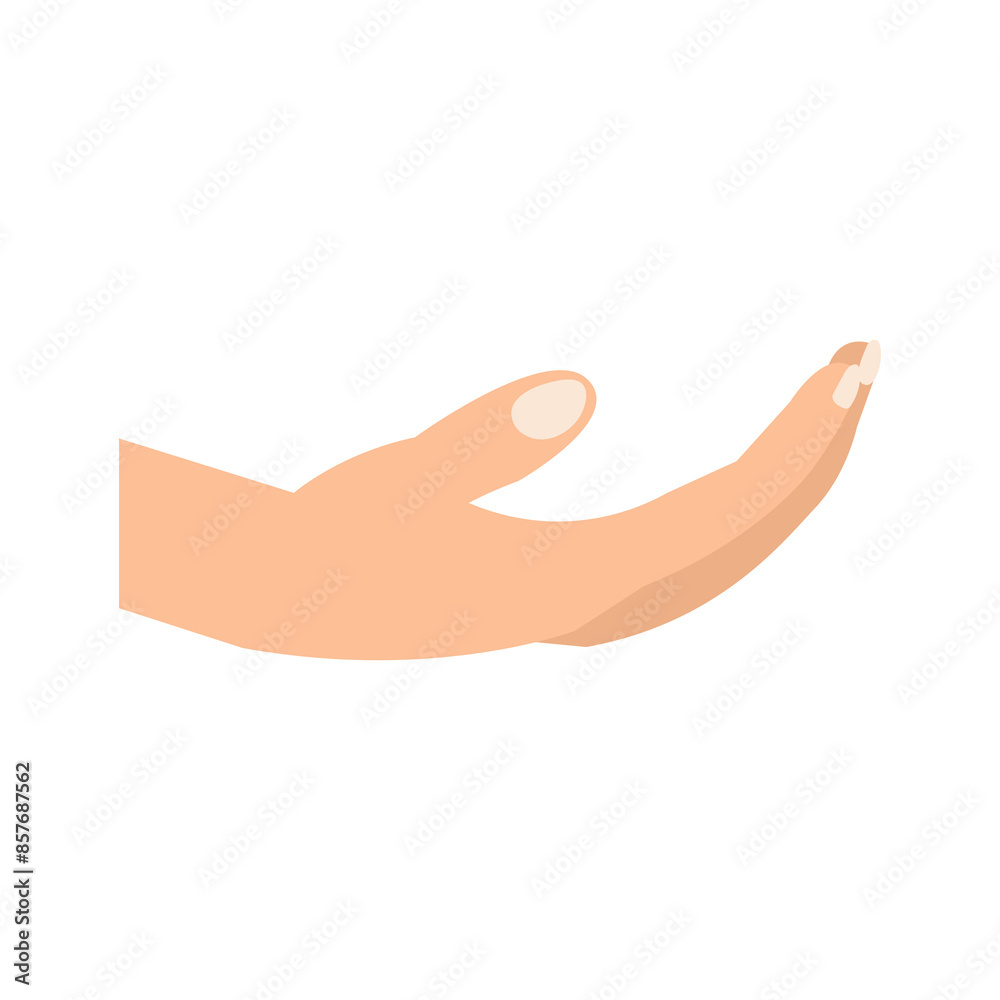 Care or support hand gesture, holding or protect hand sign, cupped hand gesture vector illustration, sharing and caring concept Care or support hand gesture, holding or protect hand sign, cupped hand gesture vector illustration, sharing and caring concept