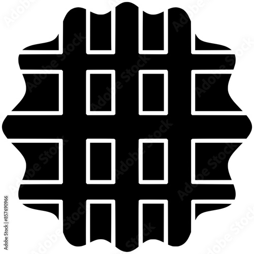Waffle cone food dessert_20dessert illustration sweet silhouette food logo cafe icon waffles outline waffle breakfast chocolate dish snack cream pastry bake homemade shape crispy meal fruit for vector