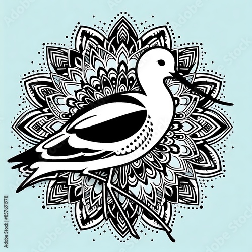 hand drawn illustration of a bird