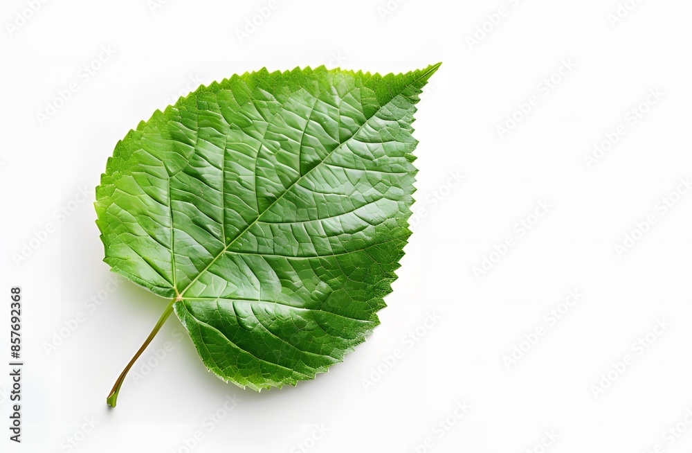 Fototapeta premium green leaf on a white background ai generative