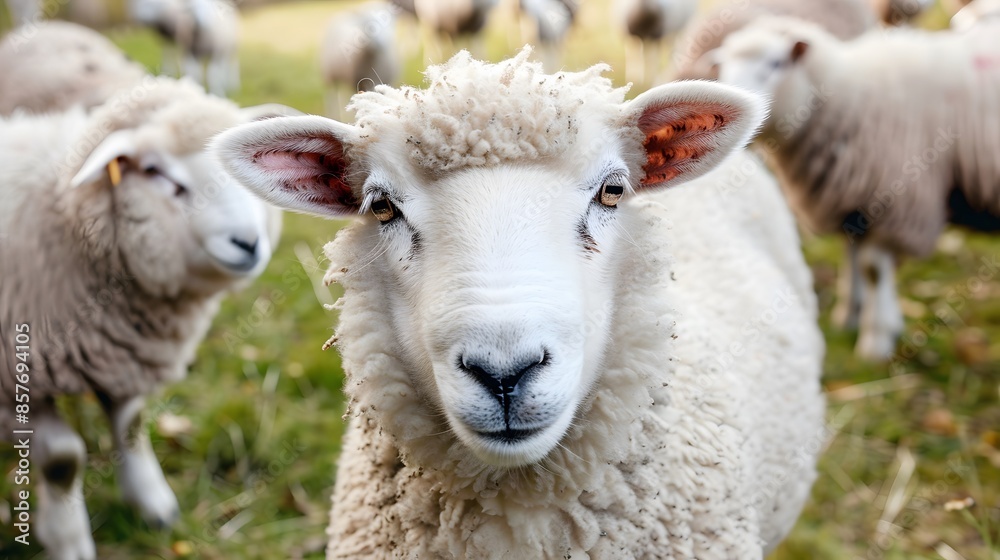 Fototapeta premium sheep in the field, sheeps, sheeps on nature, nature, sheep.