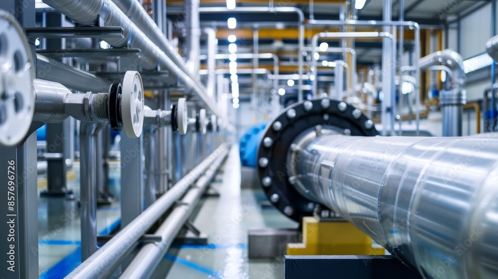 Fototapeta premium Eco-friendly manufacturing facilities producing water purification systems.
