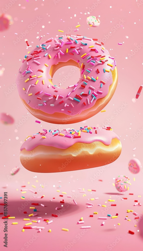 3D donut minimal style 3D donut minimal style