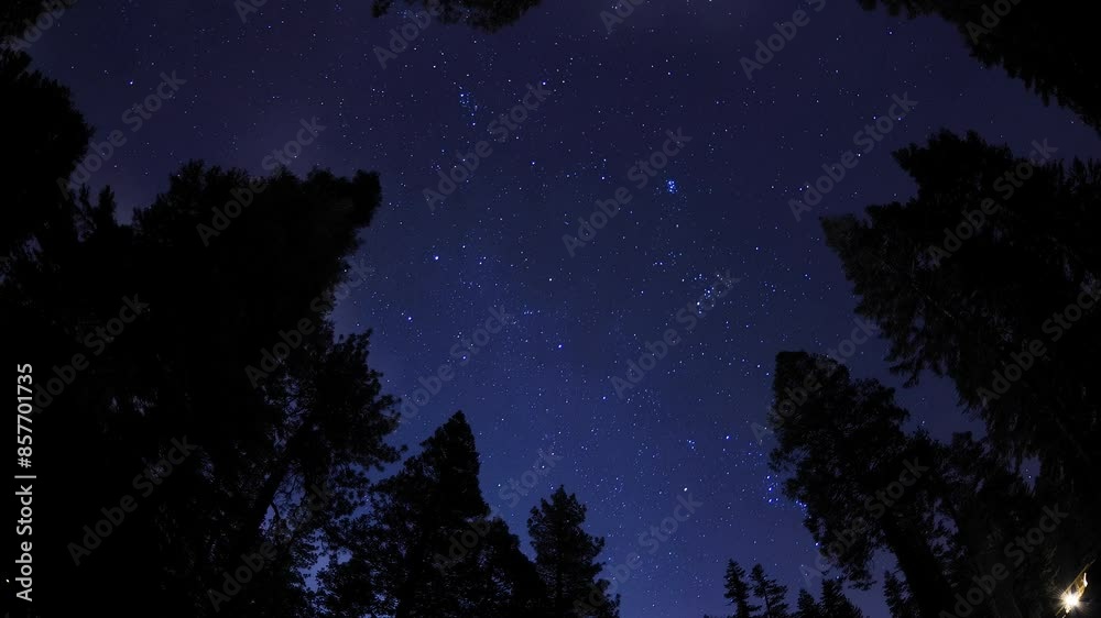 Timelapse of a starry night in the Yosemite National Park Timelapse of a starry night in the Yosemite National Park