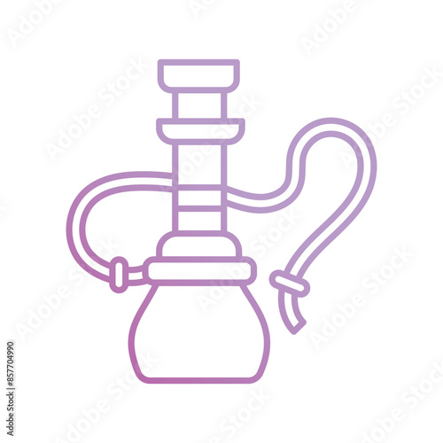 hookah icon with white background vector stock illustration