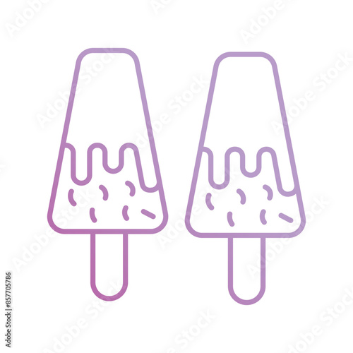 malai kulfi icon with white background vector stock illustration