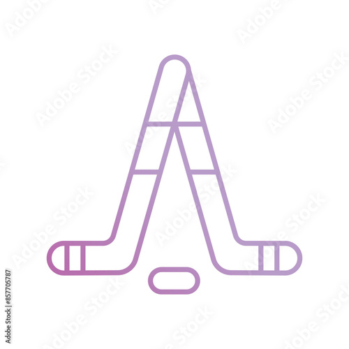 hokey icon with white background vector stock illustration