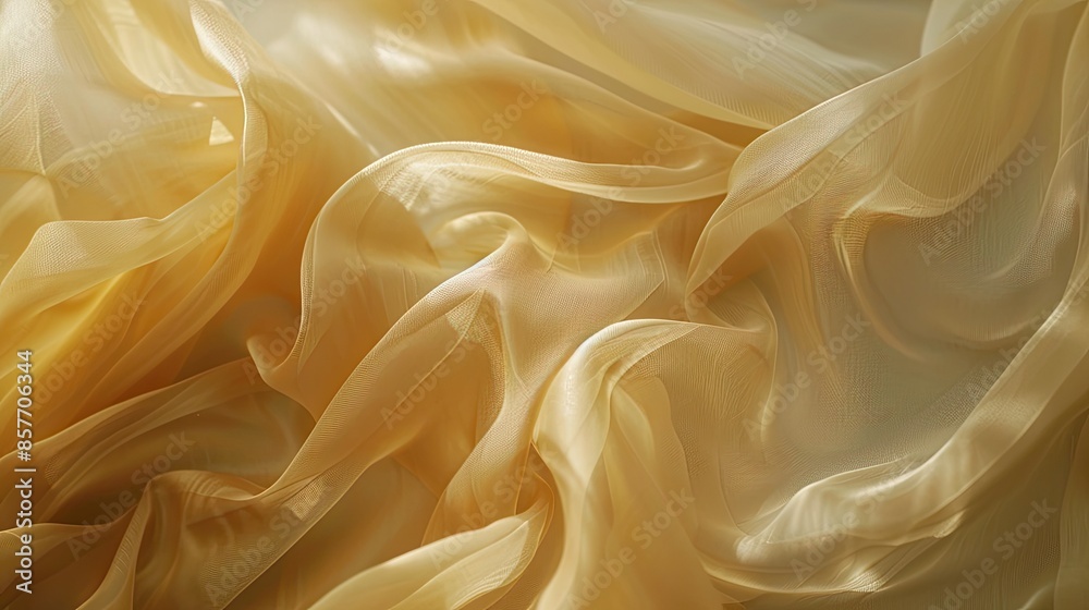 Obraz premium Luxurious orange satin fabric, showcasing smooth textures and rich colors, perfect for themes of opulence, warmth, and fashion