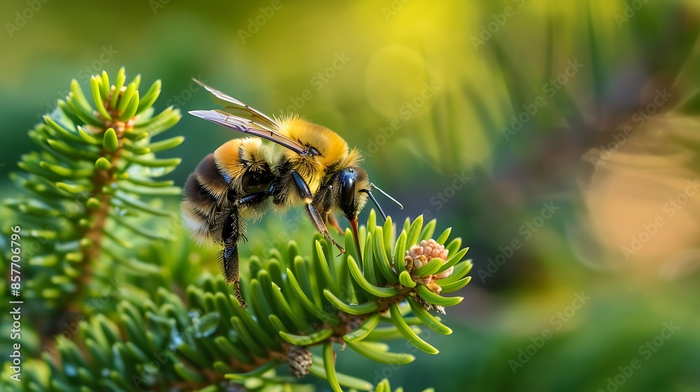 bee on abies flower