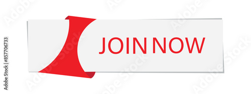 join now sign on white background	