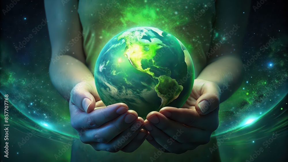A person holding a small green earth in their hands , environmental, planet, globe, hands, nature, world, eco-friendly, sustainability, concept, conservation, caring, symbol, global, earth A person holding a small green earth in their hands , environmental, planet, globe, hands, nature, world, eco-friendly, sustainability, concept, conservation, caring, symbol, global, earth