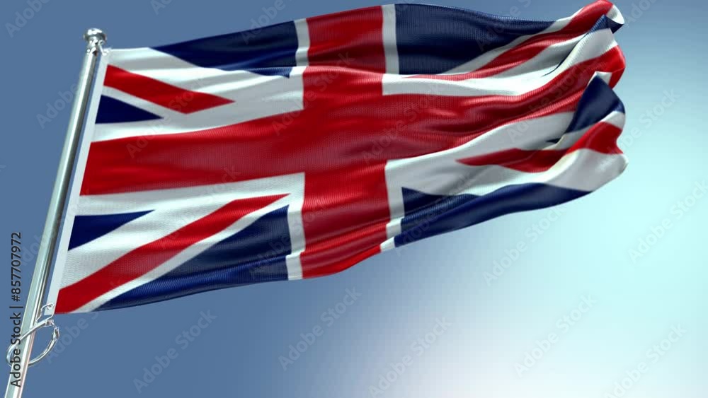 Great Britain flag fluttering in the wind Great Britain flag fluttering in the wind