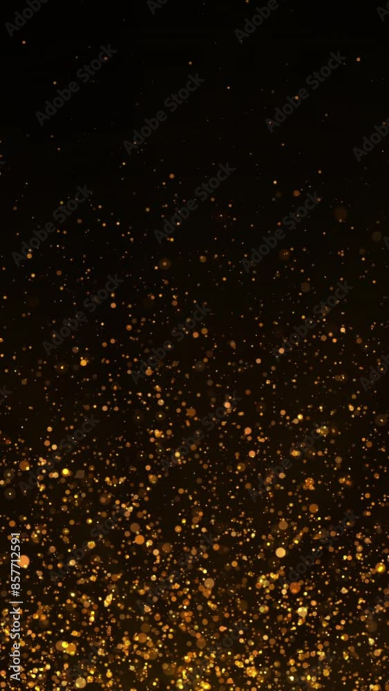 Golden glitter floating in the air. Concept of Merry Christmas and Happy New Year.
Golden glitter floating in the air. Concept of Merry Christmas and Happy New Year.