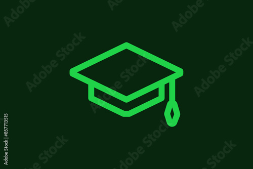 master's degree illustration in flat style design. Vector illustration.