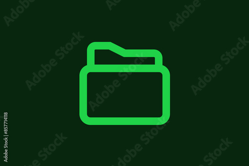 online folder illustration. Vector illustration in flat style design.