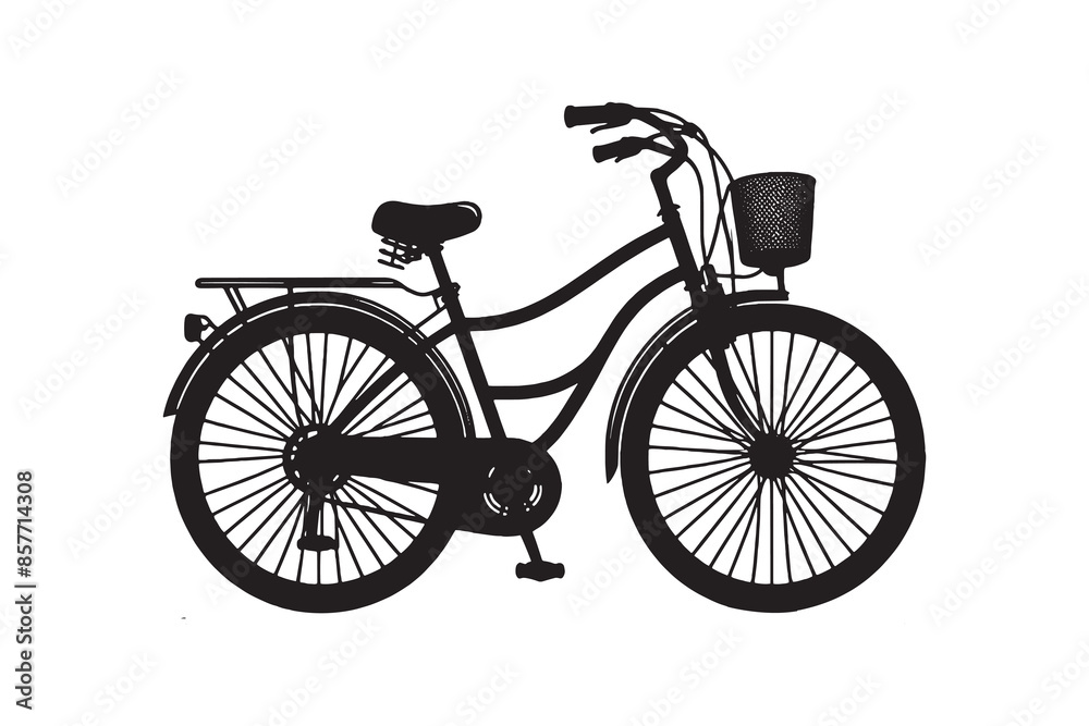 Fototapeta premium Bicycle Icon vector silhouette Illustration artwork
