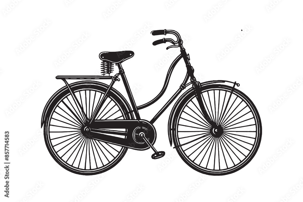Fototapeta premium Bicycle Icon vector silhouette Illustration artwork