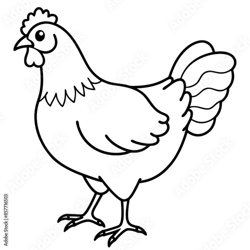 hen and chicken vector