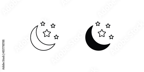 chand raat icon with white background vector stock illustration photo